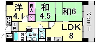 プロスペリテ神戸の物件間取画像